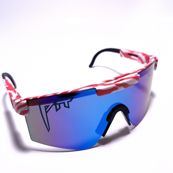 American flag and blue lens Pit Viper sunglasses - Picture 1 of 5